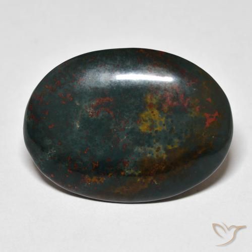 21.16ct Natural Verde escuro Pedra de Sangue, oval, Opaco