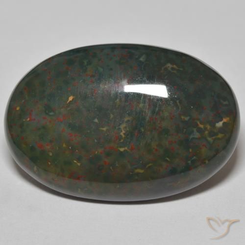30.21ct Natural verde com vermelho Pedra de Sangue, oval, Opaco