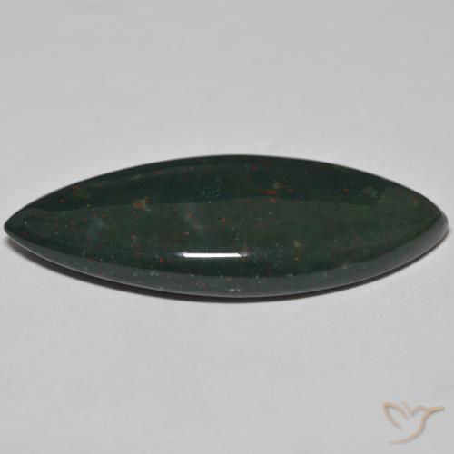 Pedra de Sangue verde escuro Natural 49.29ct, Marquesa, Opaco