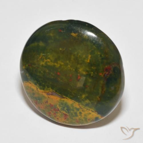 Pedra de Sangue Multicolorido Natural 34.52ct, Redondo, Opaco