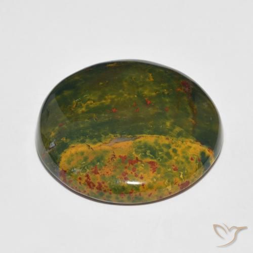 Pedra de Sangue Multicolorido Natural 34.52ct, Redondo, Opaco
