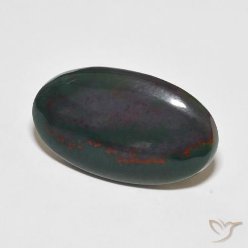 Pedra de Sangue Multicolorido Natural 16.25ct, oval, Opaco