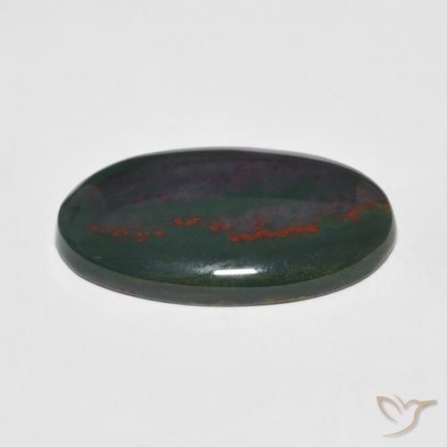 Pedra de Sangue Multicolorido Natural 16.25ct, oval, Opaco