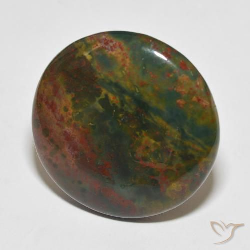 Pedra de Sangue Multicolorido Natural 44.58ct, Redondo, Opaco