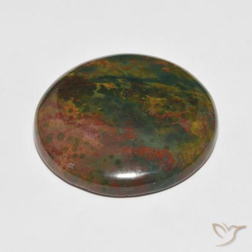 Pedra de Sangue Multicolorido Natural 44.58ct, Redondo, Opaco