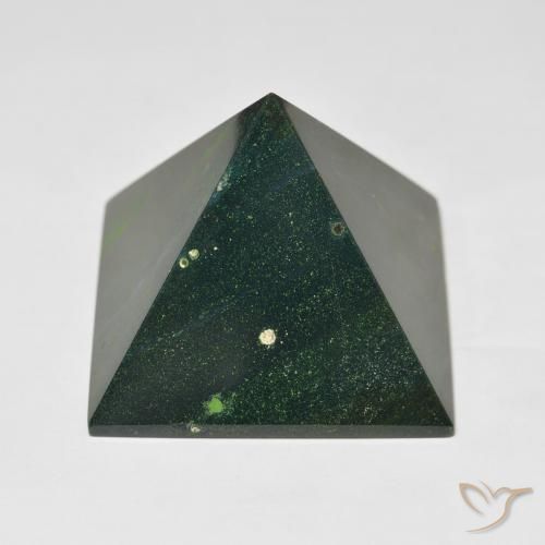 Pedra de Sangue Verde escuro Natural 125.94ct, Quadrado, Opaco
