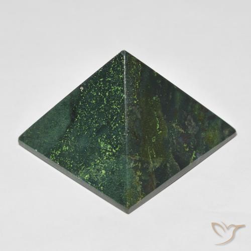 Pedra de Sangue verde escuro Natural 109.05ct, Quadrado, Opaco
