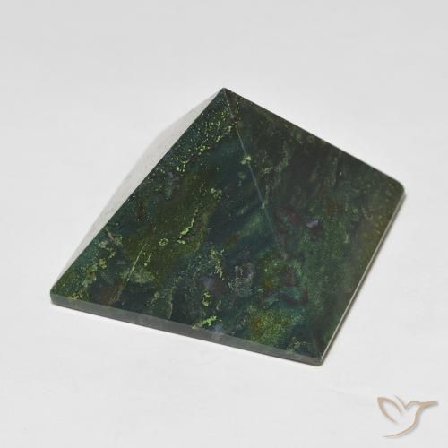 Pedra de Sangue verde escuro Natural 109.05ct, Quadrado, Opaco
