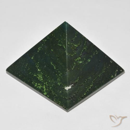 Pedra de Sangue Verde escuro Natural 113.40ct, Quadrado, Opaco