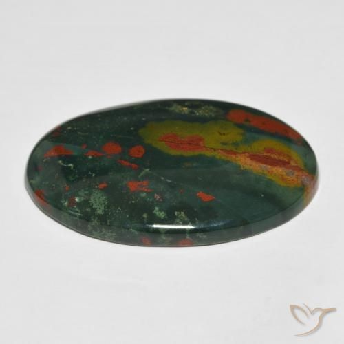 Pedra de Sangue Multicolorido Natural 31.60ct, oval, Opaco