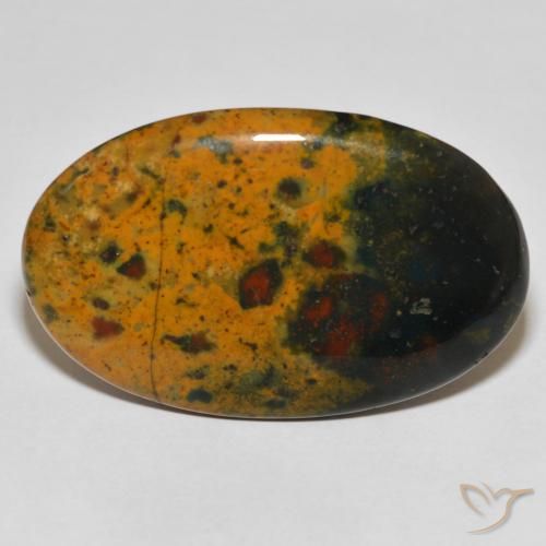 28.21ct Natural Multicolorido Pedra de Sangue, oval, Opaco