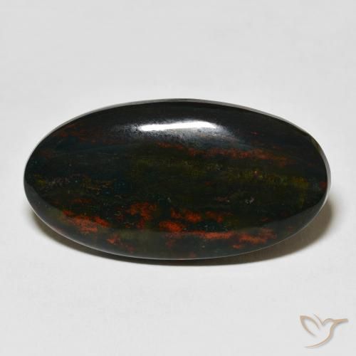Pedra de Sangue Multicolorido Natural 28.60ct, Corte Oval, Opaco