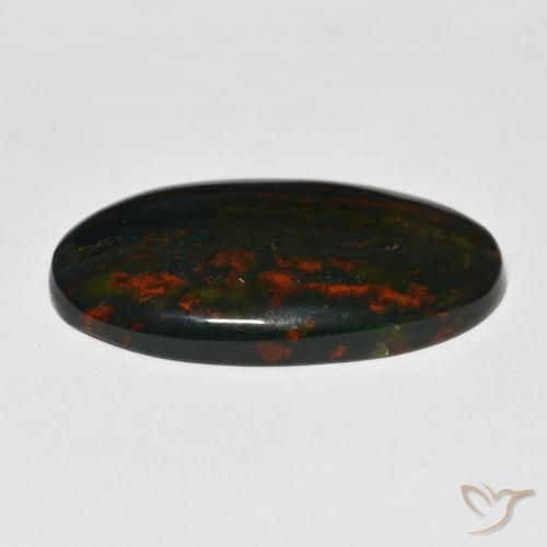 Pedra de Sangue Multicolorido Natural 28.60ct, Corte Oval, Opaco
