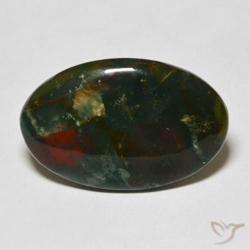 17.22ct Natural Multicolorido Pedra de Sangue, oval, Opaco