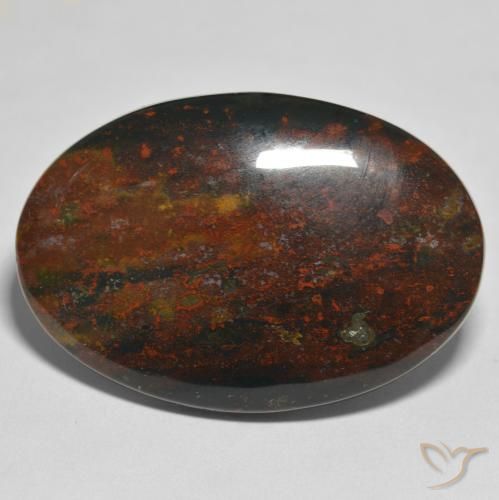 44.08ct Natural Multicolorido Pedra de Sangue, oval, Opaco