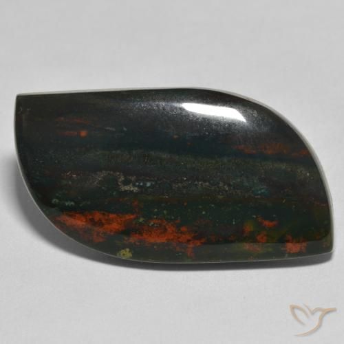 Pedra de Sangue verde e vermelho Natural 26.95ct, Forma extravagante, Opaco