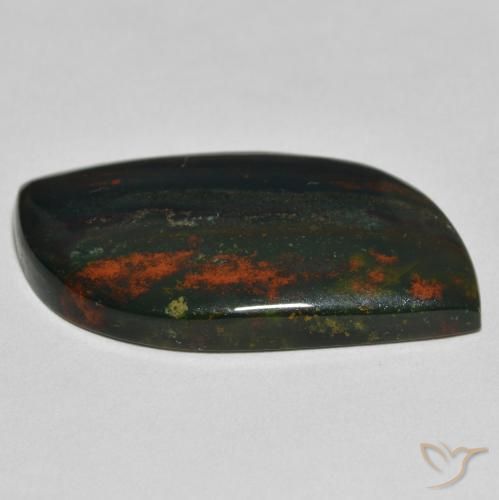 Pedra de Sangue verde e vermelho Natural 26.95ct, Forma extravagante, Opaco
