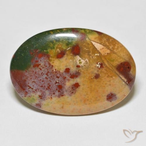 40.37ct Natural Multicolorido Pedra de Sangue, oval, Opaco