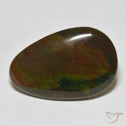 Pedra de Sangue verde e vermelho Natural 34.76ct, Chique, Opaco