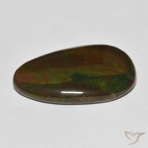 Pedra de Sangue verde e vermelho Natural 34.76ct, Chique, Opaco