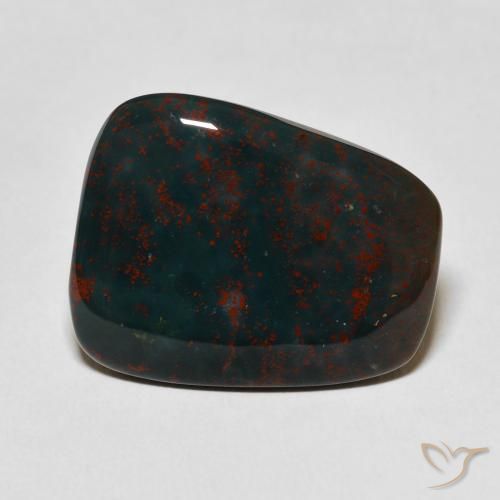 16.09ct Natural verde e vermelho Pedra de Sangue, Chique, Opaco