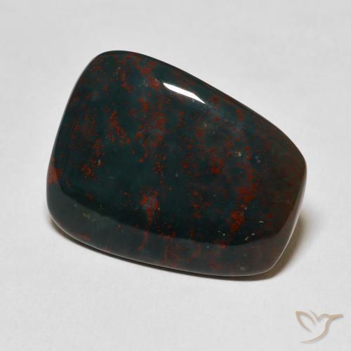 Pedra de Sangue verde e vermelho Natural 16.09ct, Chique, Opaco