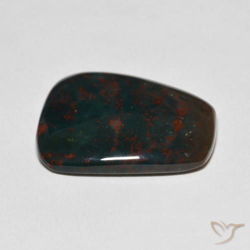 Pedra de Sangue verde e vermelho Natural 16.09ct, Chique, Opaco