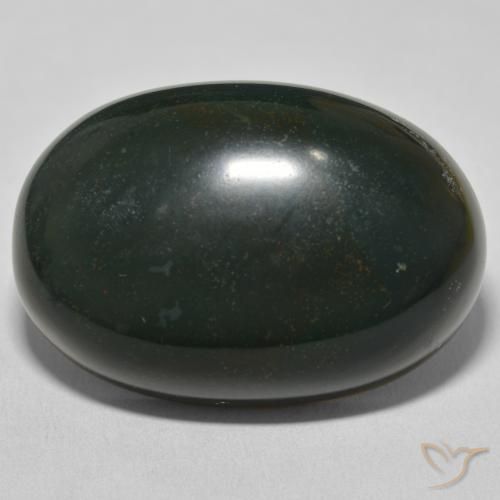 55.24ct Natural verde escuro Pedra de Sangue, oval, Opaco