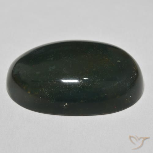 Pedra de Sangue verde escuro Natural 55.24ct, oval, Opaco
