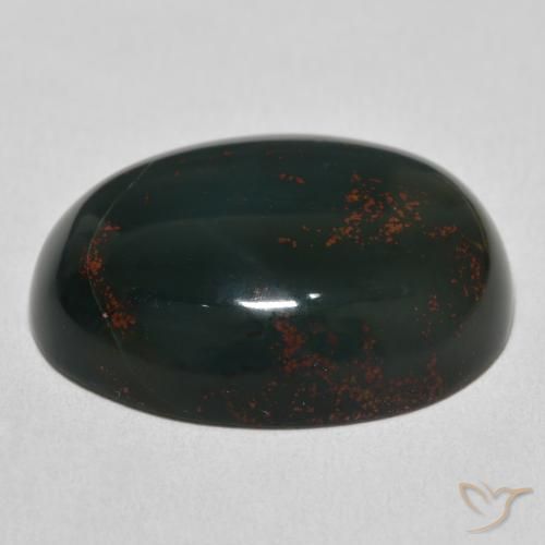 Pedra de Sangue verde e vermelho Natural 24.03ct, oval, Opaco