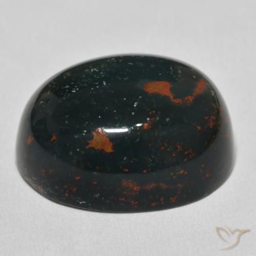 Pedra de Sangue Verde escuro Natural 32.22ct, oval, Opaco