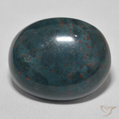 16.08ct Natural Verde floresta Pedra de Sangue, oval, Opaco