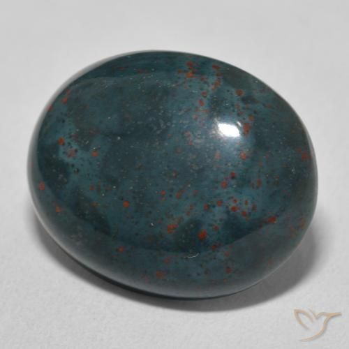 Pedra de Sangue Verde floresta Natural 16.08ct, oval, Opaco