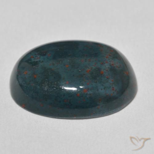 Pedra de Sangue Verde floresta Natural 16.08ct, oval, Opaco