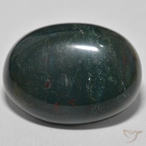 44.03ct Natural Verde floresta Pedra de Sangue, oval, Opaco