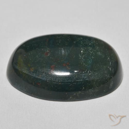 Pedra de Sangue Verde floresta Natural 44.03ct, oval, Opaco