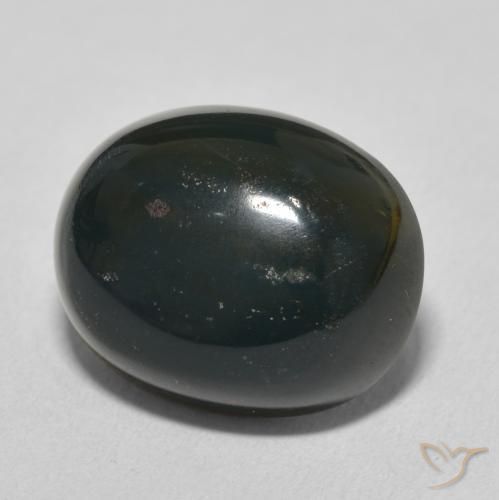 Pedra de Sangue verde escuro Natural 12.03ct, oval, Opaco