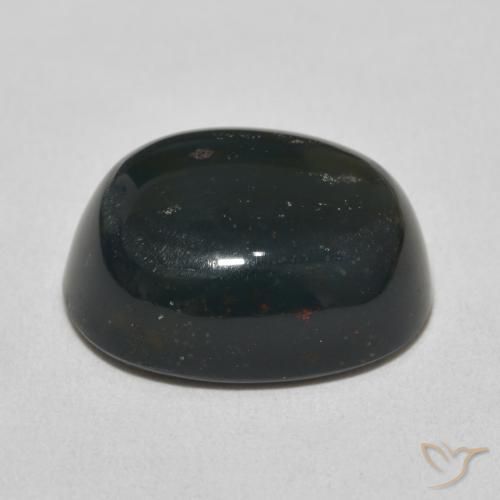 Pedra de Sangue verde escuro Natural 12.03ct, oval, Opaco