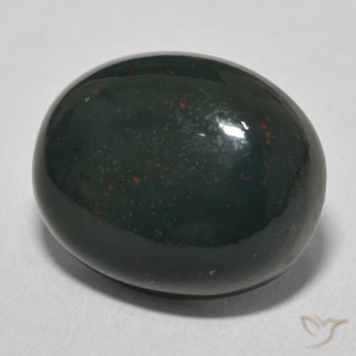 Pedra de Sangue Verde azulado Natural 15.68ct, oval, Opaco