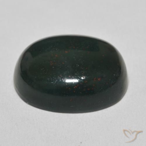 Pedra de Sangue Verde azulado Natural 15.68ct, oval, Opaco