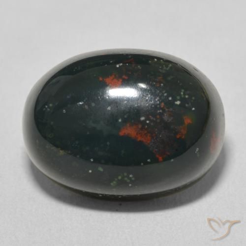 12.48ct Natural Verde Multicolor Pedra de Sangue, oval, Opaco