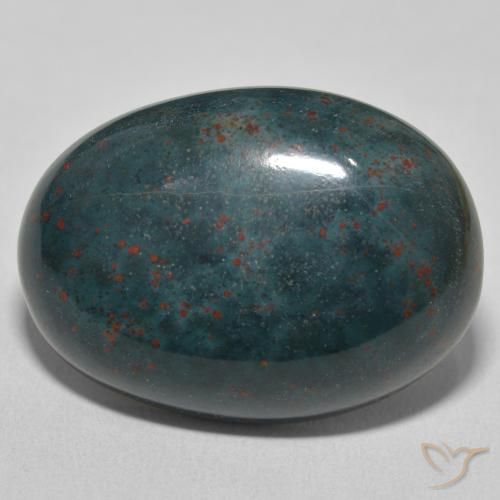 30.84ct Natural Verde Multicolor Pedra de Sangue, oval, Opaco