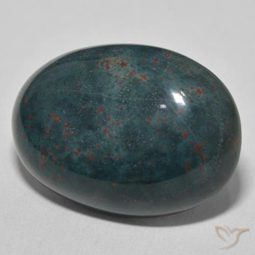 Pedra de Sangue Verde Multicolor Natural 30.84ct, oval, Opaco
