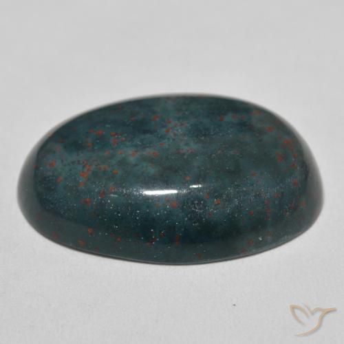 Pedra de Sangue Verde Multicolor Natural 30.84ct, oval, Opaco