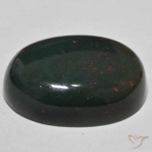 Pedra de Sangue Verde Multicolor Natural 57.49ct, oval, Opaco