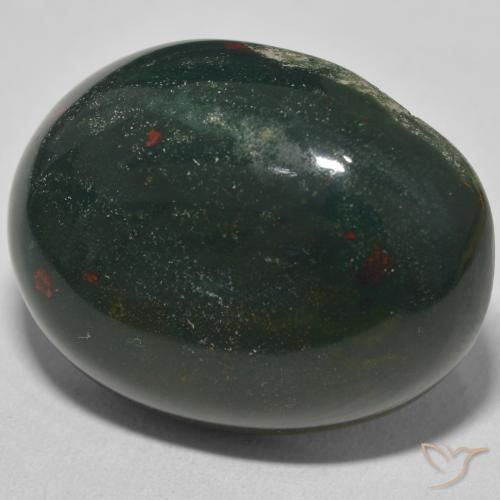 Pedra de Sangue Verde escuro Natural 33.61ct, oval, Opaco