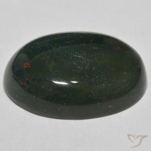 Pedra de Sangue Verde escuro Natural 33.61ct, oval, Opaco