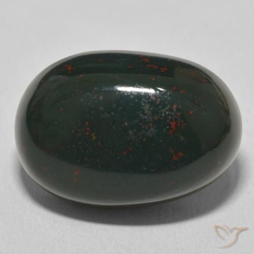 21.39ct Natural Verde escuro Pedra de Sangue, oval, Opaco