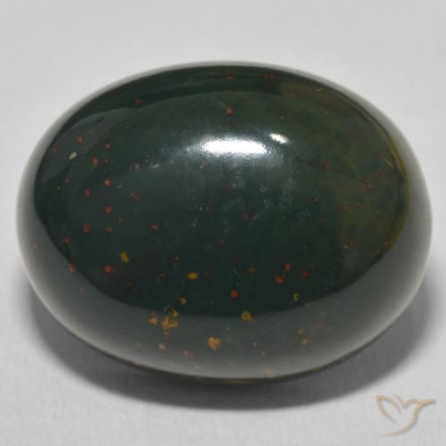 28.01ct Natural verde escuro Pedra de Sangue, oval, Opaco
