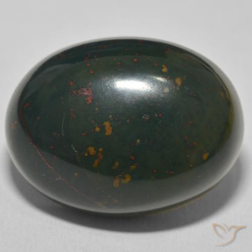 48.69ct Natural verde escuro Pedra de Sangue, oval, Opaco